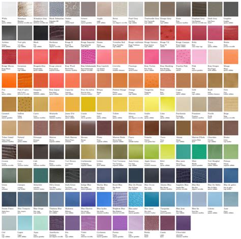 Hermes purple color chart